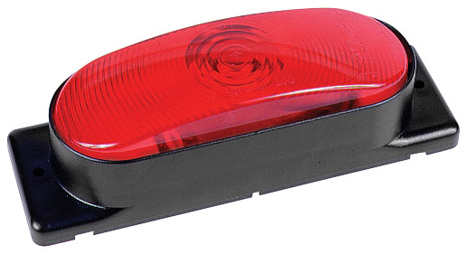 Sealed Oval Surface Mount Stop / Turn / Tail Light; red; poly bag
