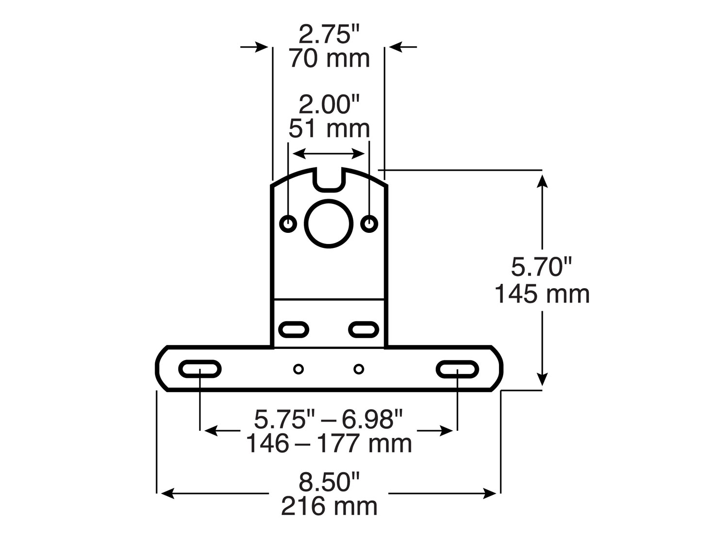 Universal License Bracket; steel; bulk pack
