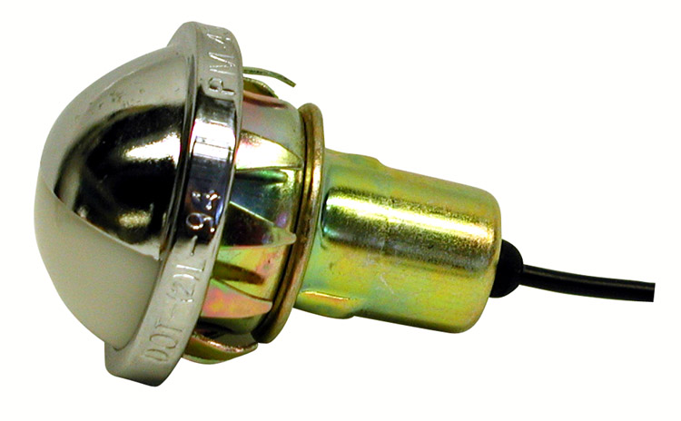 Sealed Chrome License Plate / Utility Light; clear, sealed; bulk pack