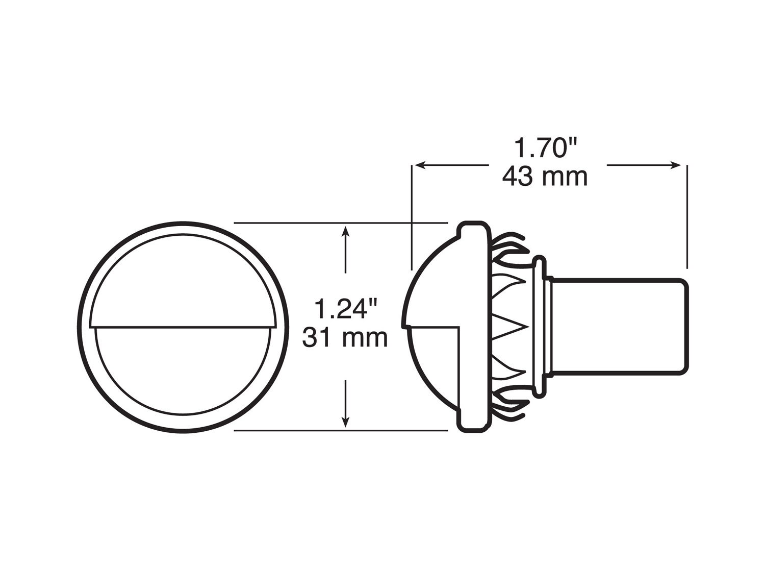Sealed Chrome License Plate / Utility Light; clear, sealed; bulk pack