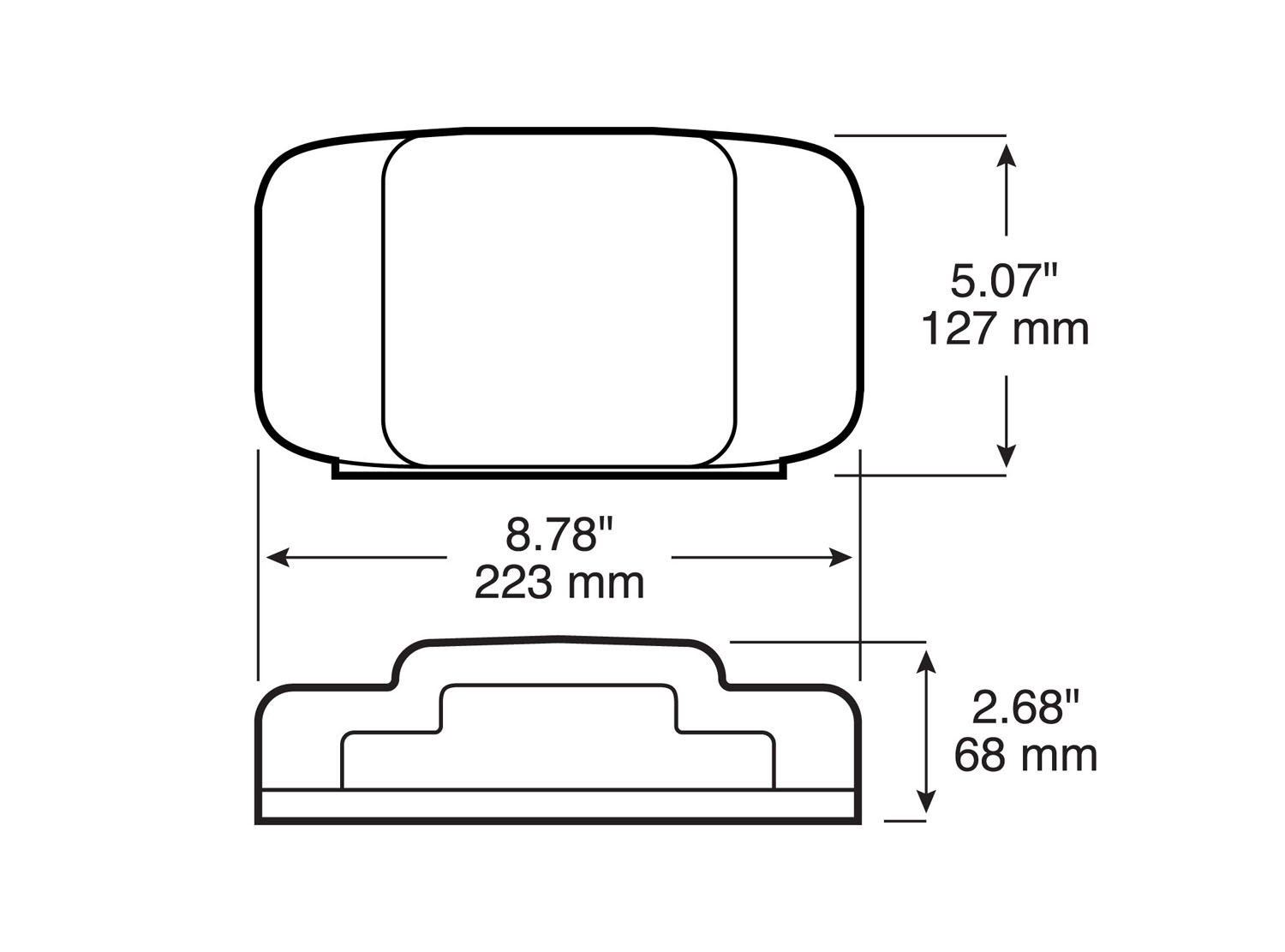 Combination Rear Light; with license light; bulk pack