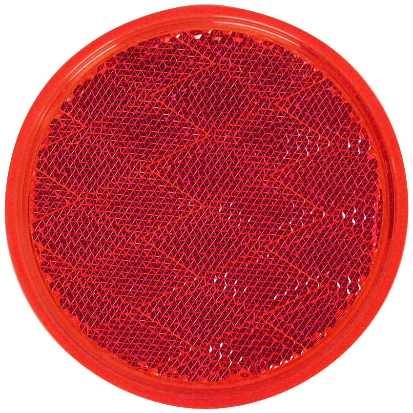 Round Quick-Mount Reflector; red; bulk pack