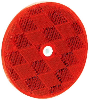 Round Center-Mount Reflector; red; bulk pack
