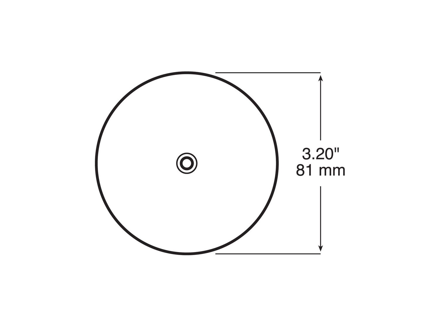 Round Center-Mount Reflector; red; bulk pack