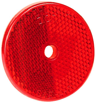 Round Center-Mount Reflector; red; bulk pack