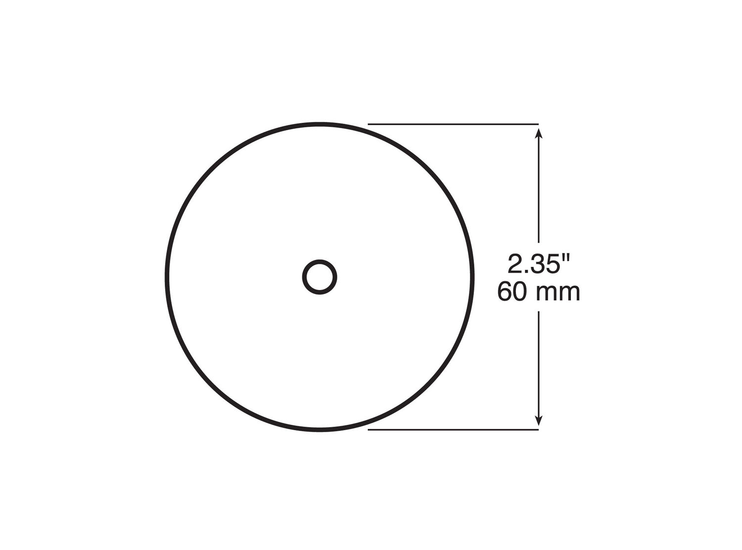 Round Center-Mount Reflector; red; bulk pack