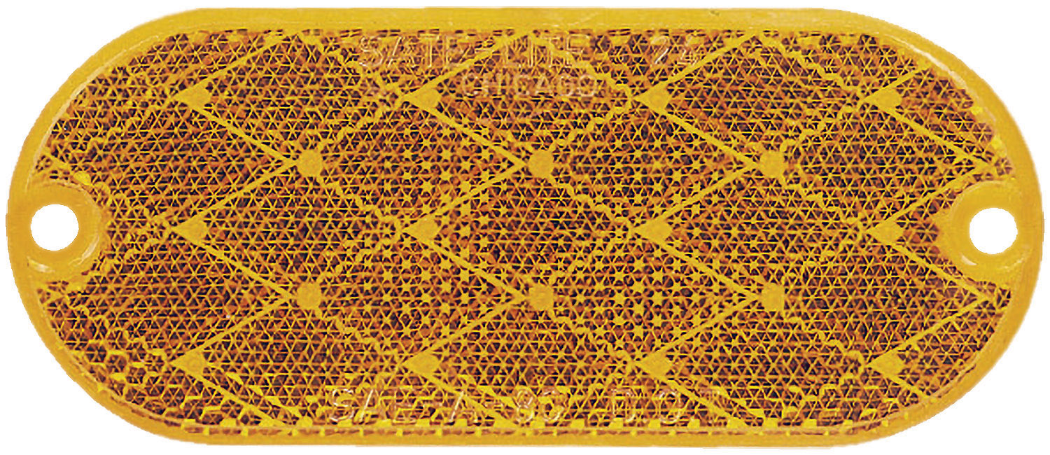 Oblong Quick-Mount Reflector; amber; Viz Pack