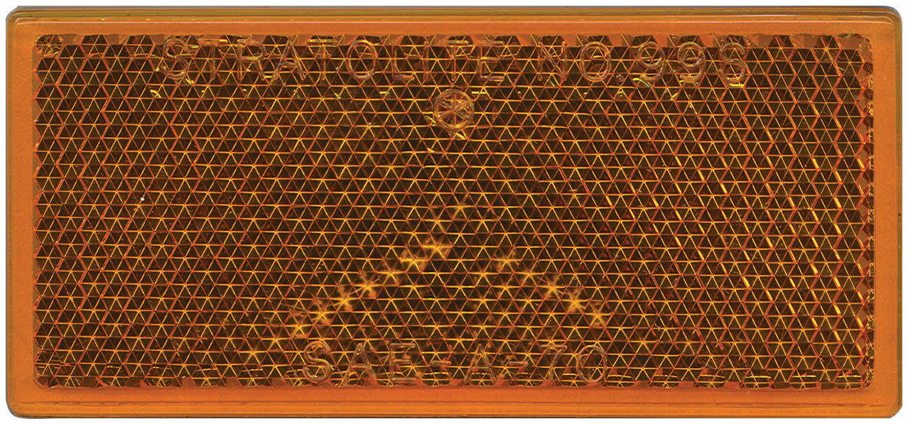 Rectangular Quick-Mount Reflector; amber; Viz Pack