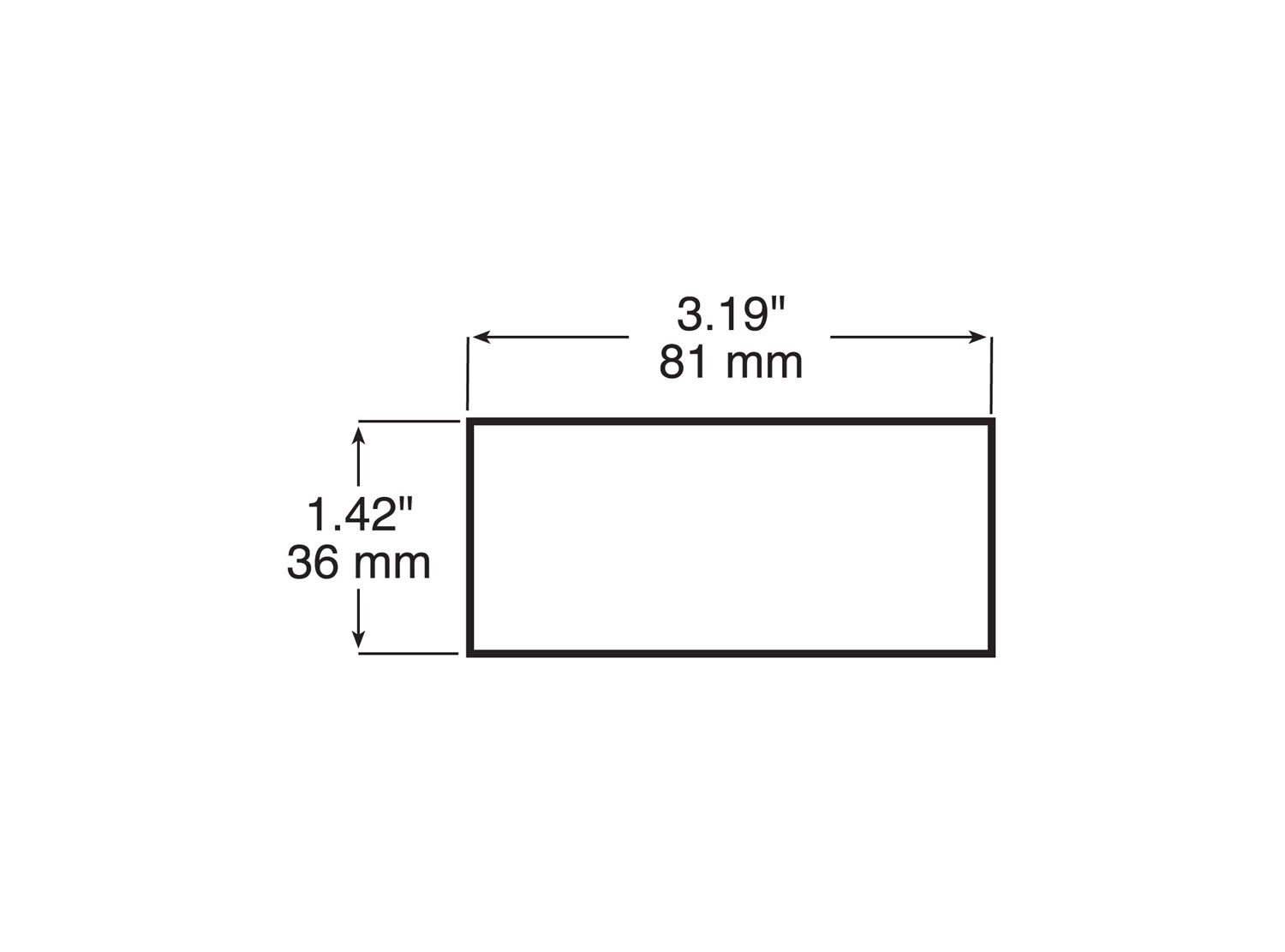 Rectangular Quick-Mount Reflector; red; bulk pack