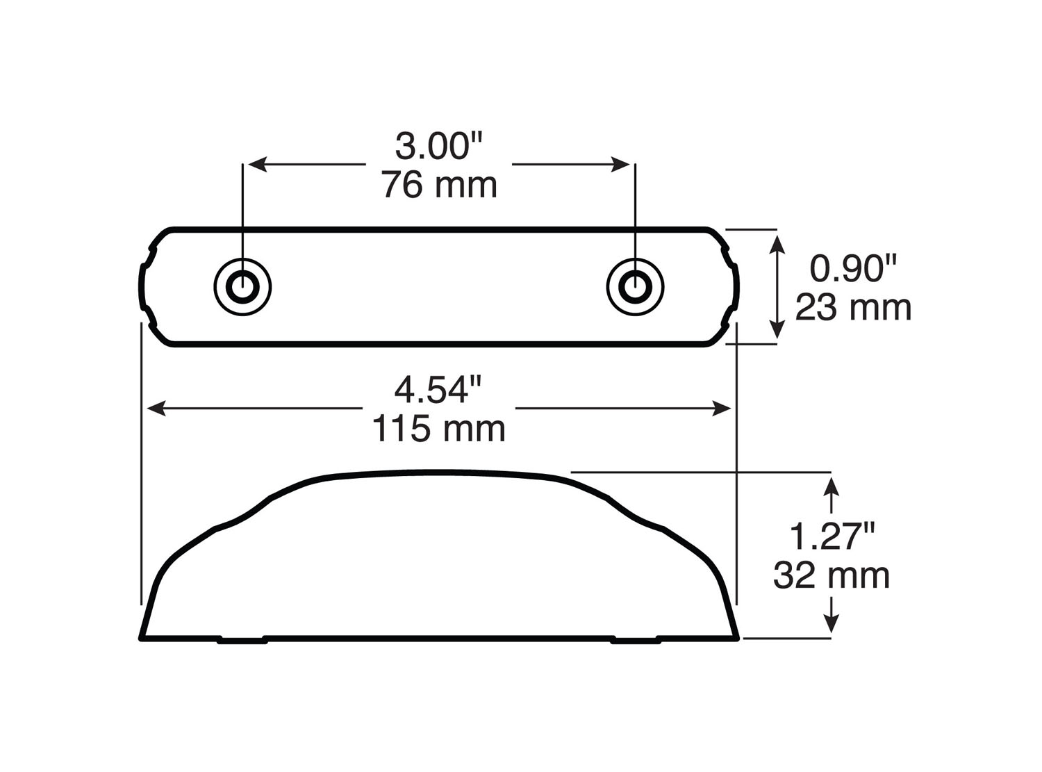 Thin-Line Clearance/Side Marker Light; red; bulk pack