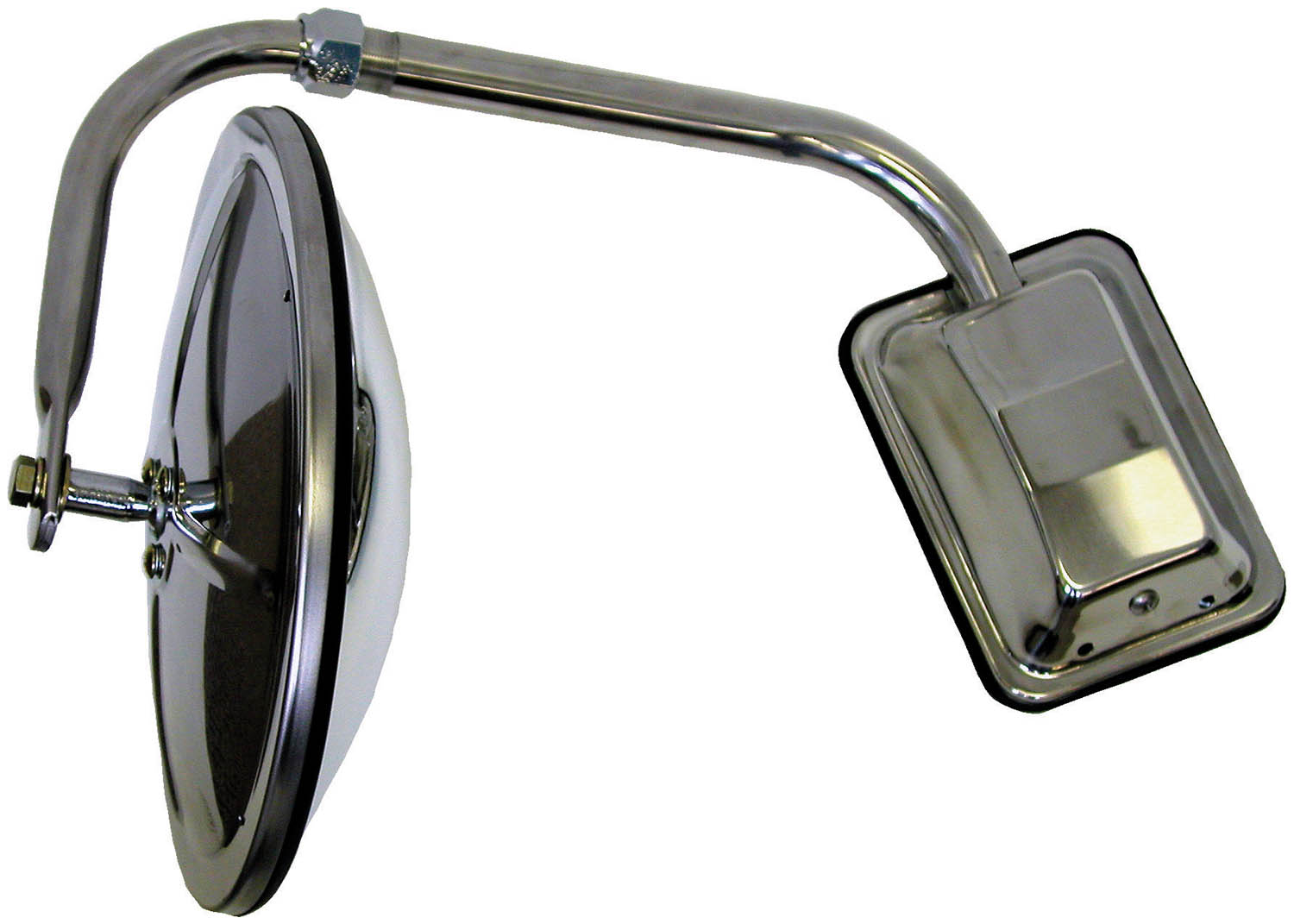 Mirror, Truck, Convex, Round, Pod-Mount, Stainless Steel, 8 inch, display box