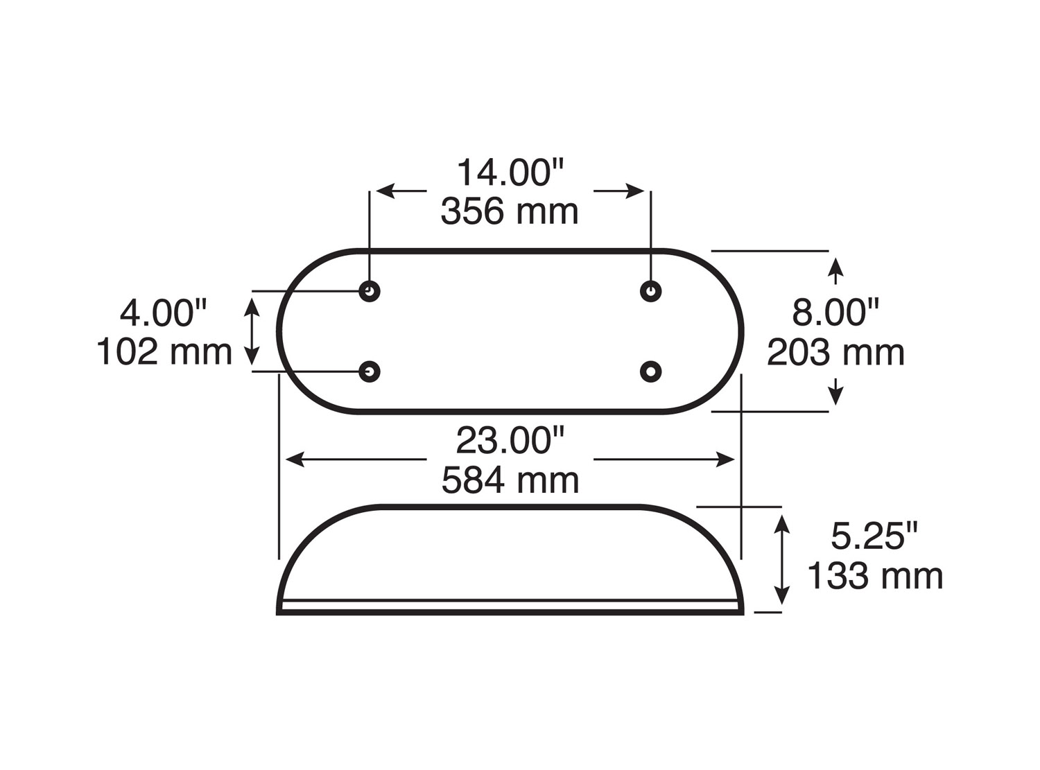 23 inch Revolving Halogen Mini Light Bar, amber, permanent, box