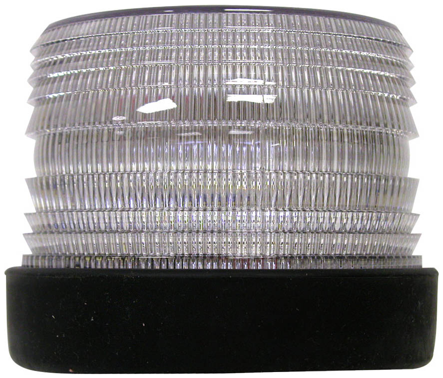 Strobe Light, 4-Joule Beacon, Round, Double Flash 5.75 inch x 4.50 inch Multi-volt, white, box