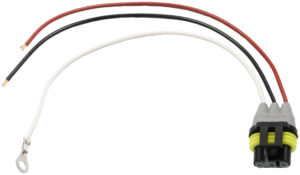 Molded 3-Wire Plug, stripped lead / ring terminal, poly bag