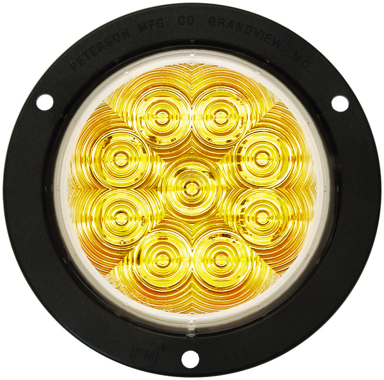 Lumen X ® AMP 4 inch Round F / R Turn Signal; flange, clear lens; bulk pack - Image 3