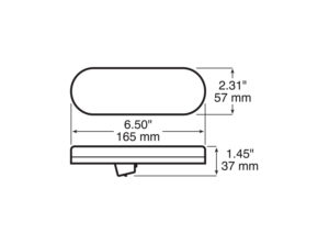 22-Diode Oval Strobe & Rear Turn Signal w/ Sync; amber, grommet