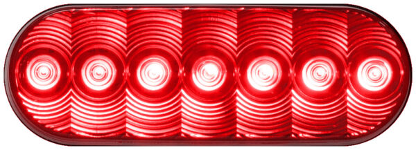 LED Stop/Turn/Tail, Oval, AMP, Grommet-Mount, 6.50"X2.25", red, poly bag