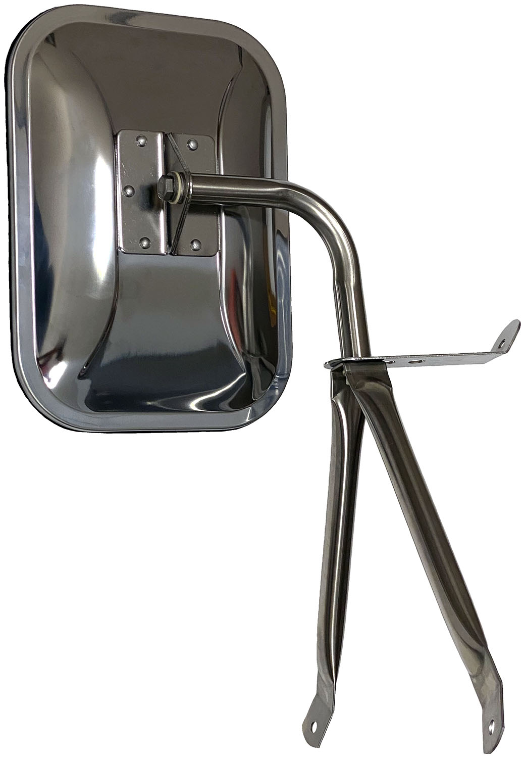 Mirror, Universal, Swing-Away, Stainless Steel, 7.5 inch x 10.5 inch, Viz Pack