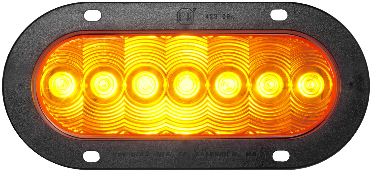 Lumen X ® PL3 Oval Front & Rear Turn Signal; flange; poly bag