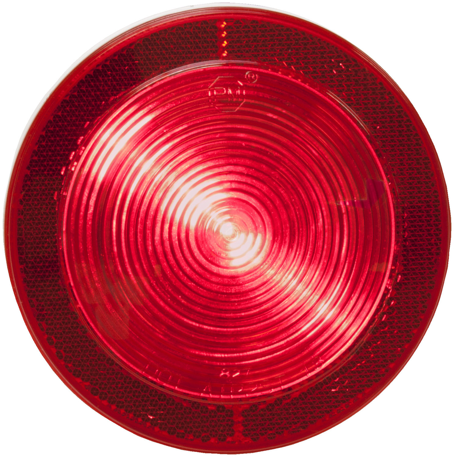Single Diode PL3 4 inch Round Stop / Turn / Tail Light w/ Reflex; grommet; poly bag