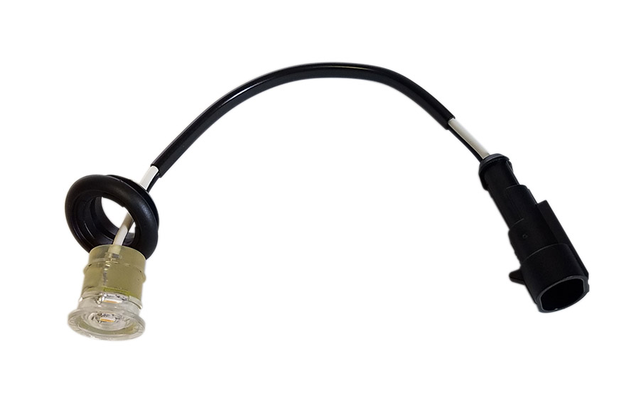 Single Diode 3/4 inch License Light; AMP plug; poly bag