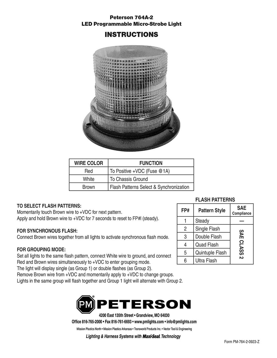 6-Pattern Programmable Strobing Beacon; amber; box - Image 2