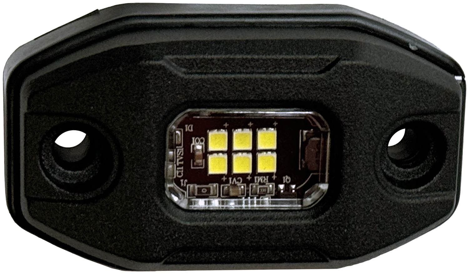 Interior / Exterior Surface-Mount Rectangular Light; flat base; bulk pack