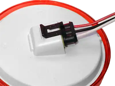 AMP connector-type-02 4″ Round Stop/Turn/Tail light with 3-pole AMP-style plug