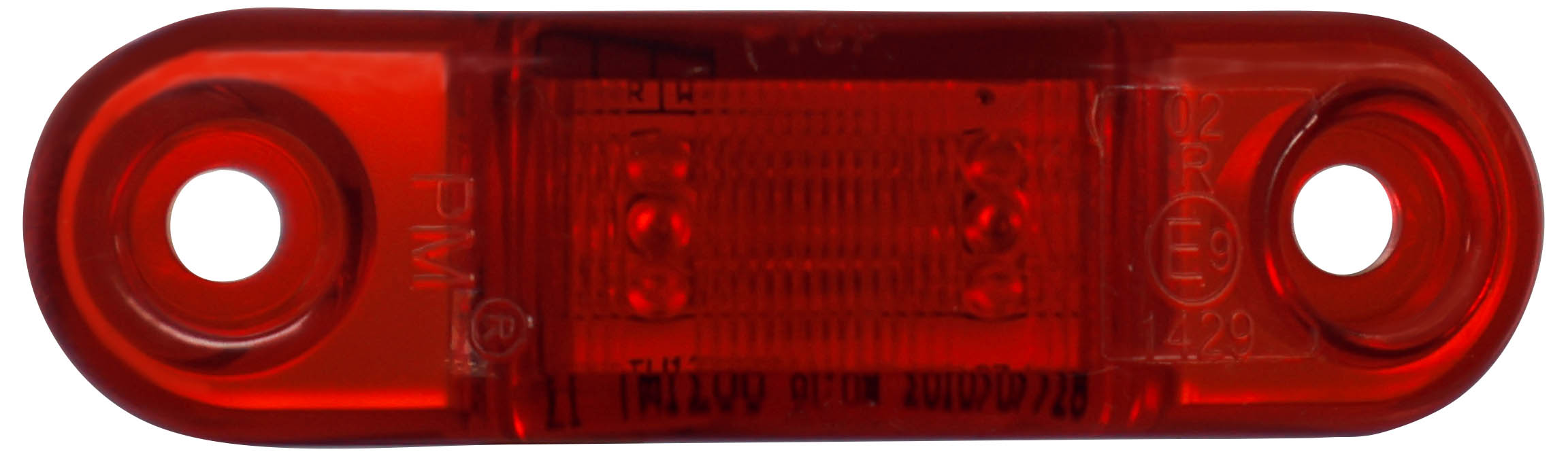 LED ECE-Compliant Side Marker/Outline Light; red, 2 m leads; poly bag