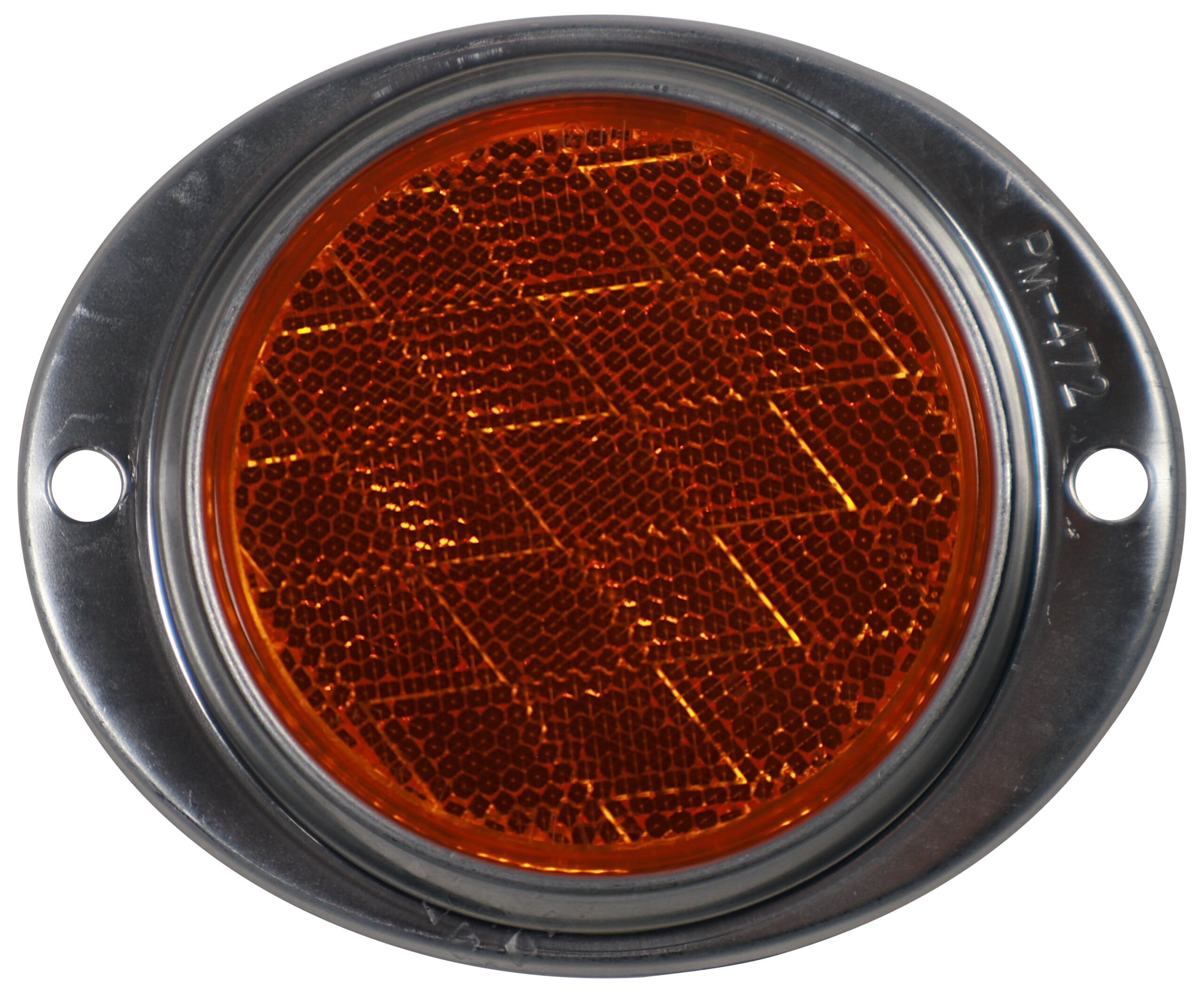 Aluminum Oval Reflector; amber; Viz Pack