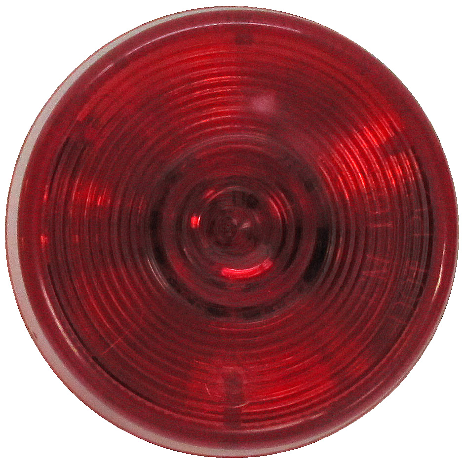 LED Marker/ Clearance, PC-Rated, Round, AMP, 2.0 inch, red, poly bag