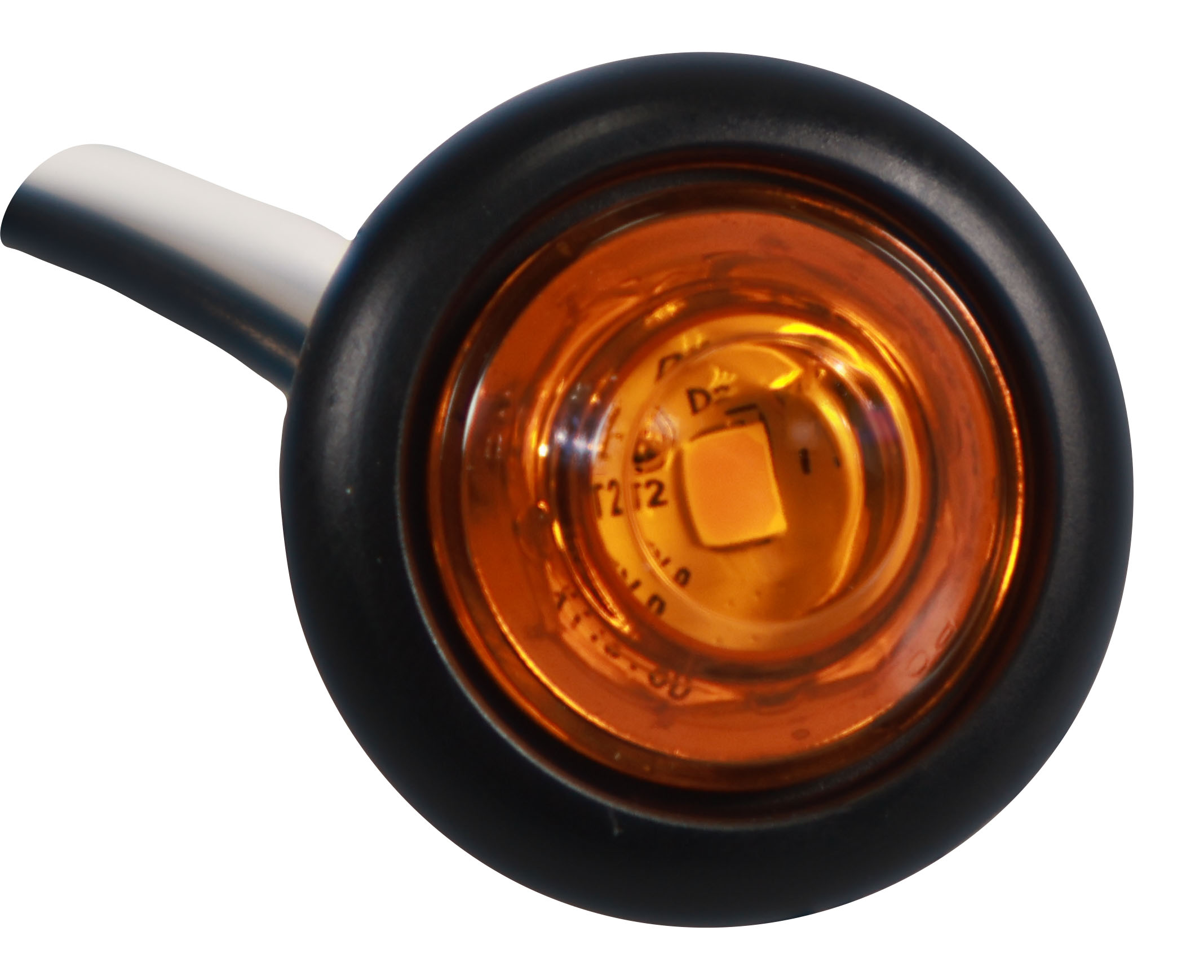 3/4 inch PC-Rated Clearance & Side Marker; amber; poly bag
