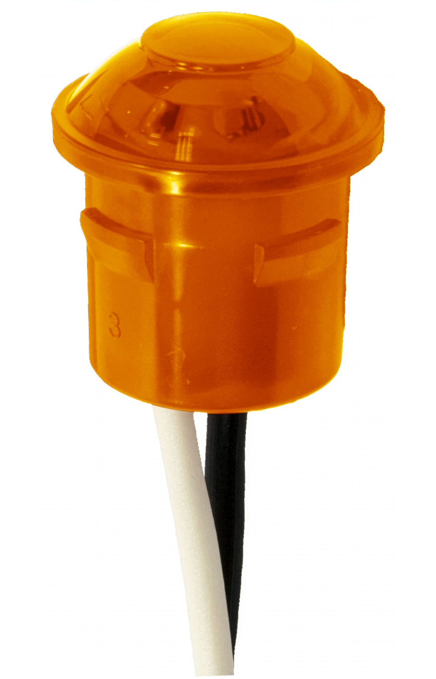 3/4 inch PC-Rated Clearance & Side Marker; amber .180 bullets; Viz Pack - Image 2