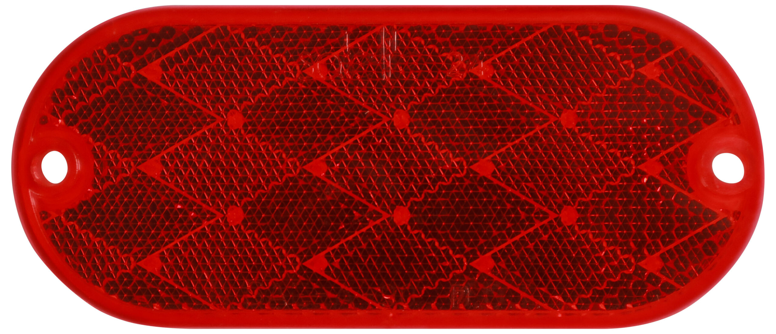 Oblong Reflector; red; bulk pack