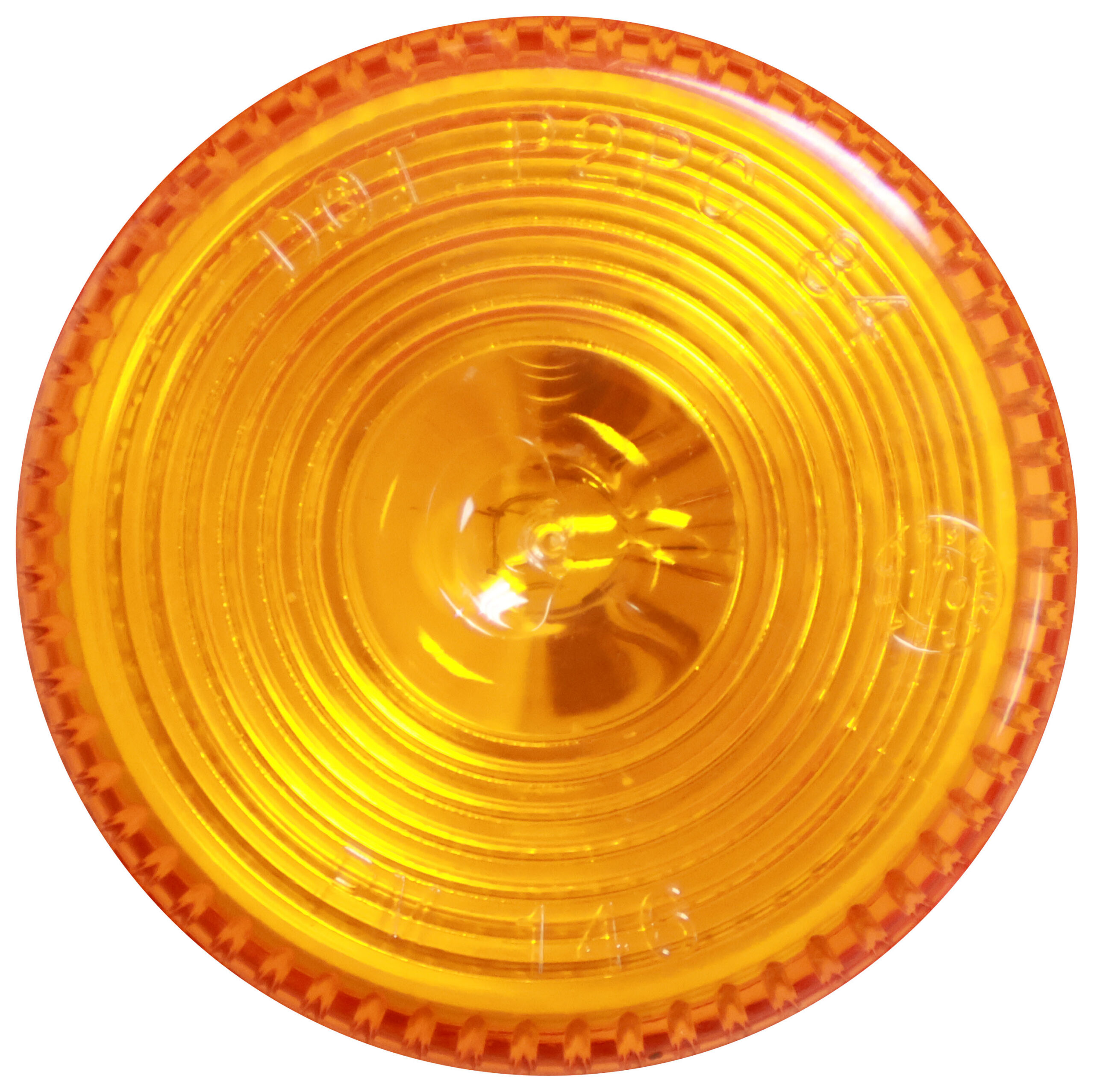 2 inch Round PC-Rated Clearance/Side Marker Light; amber; poly bag