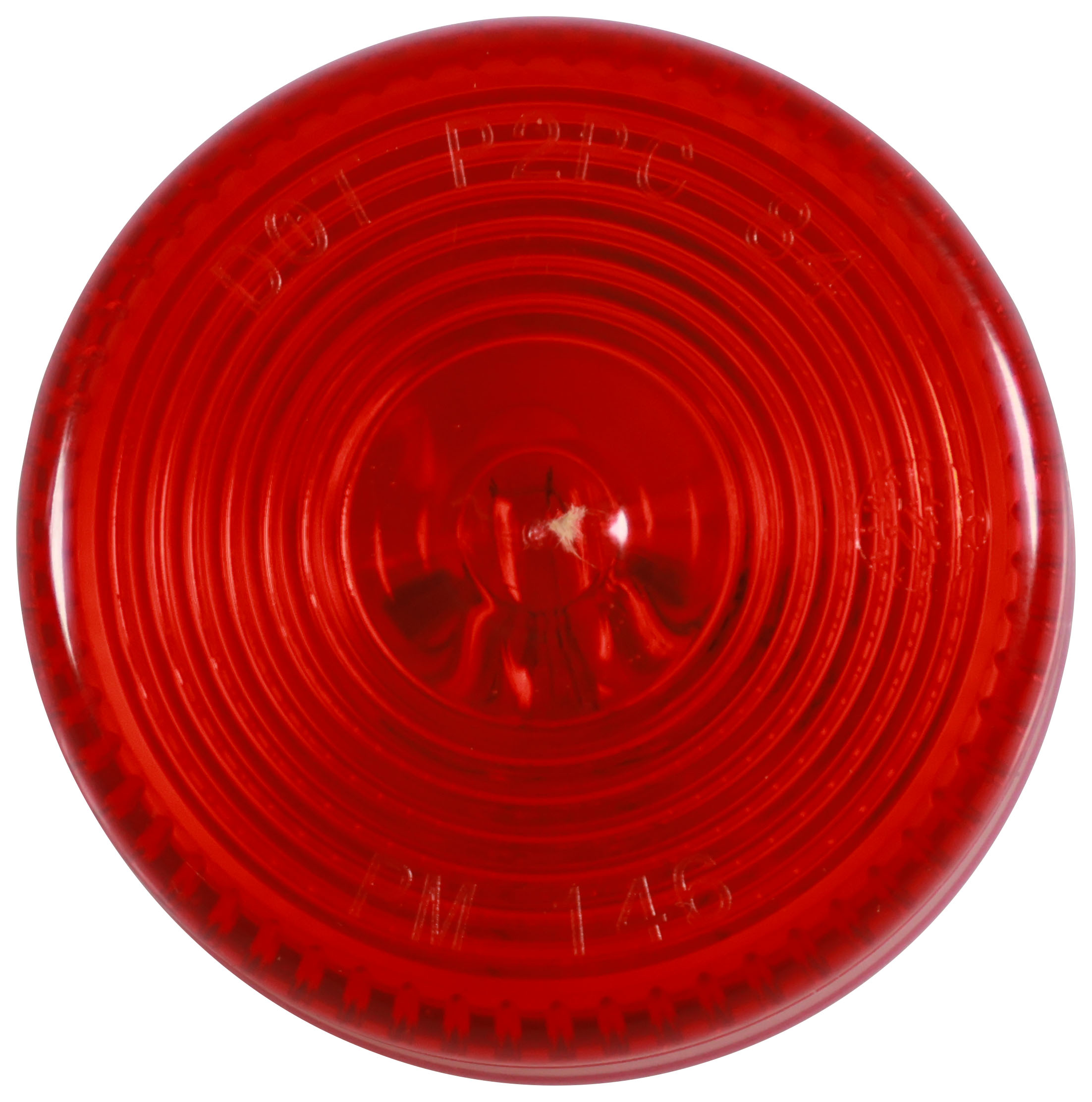 2 inch Round PC-Rated Clearance/Side Marker Light; red; poly bag