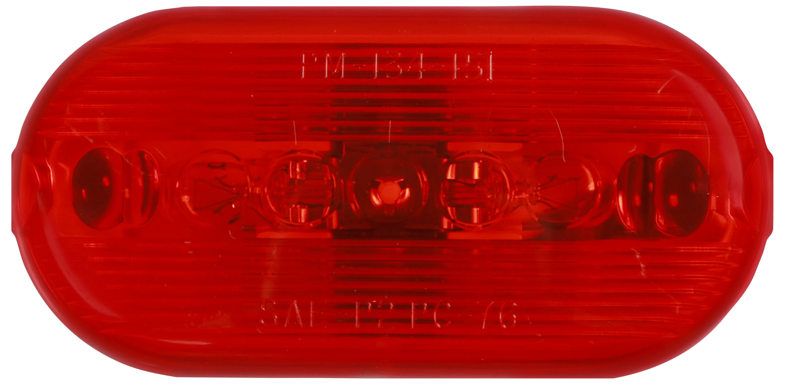 Oval PC-Rated Clearance/Side Marker Light; red; bulk pack
