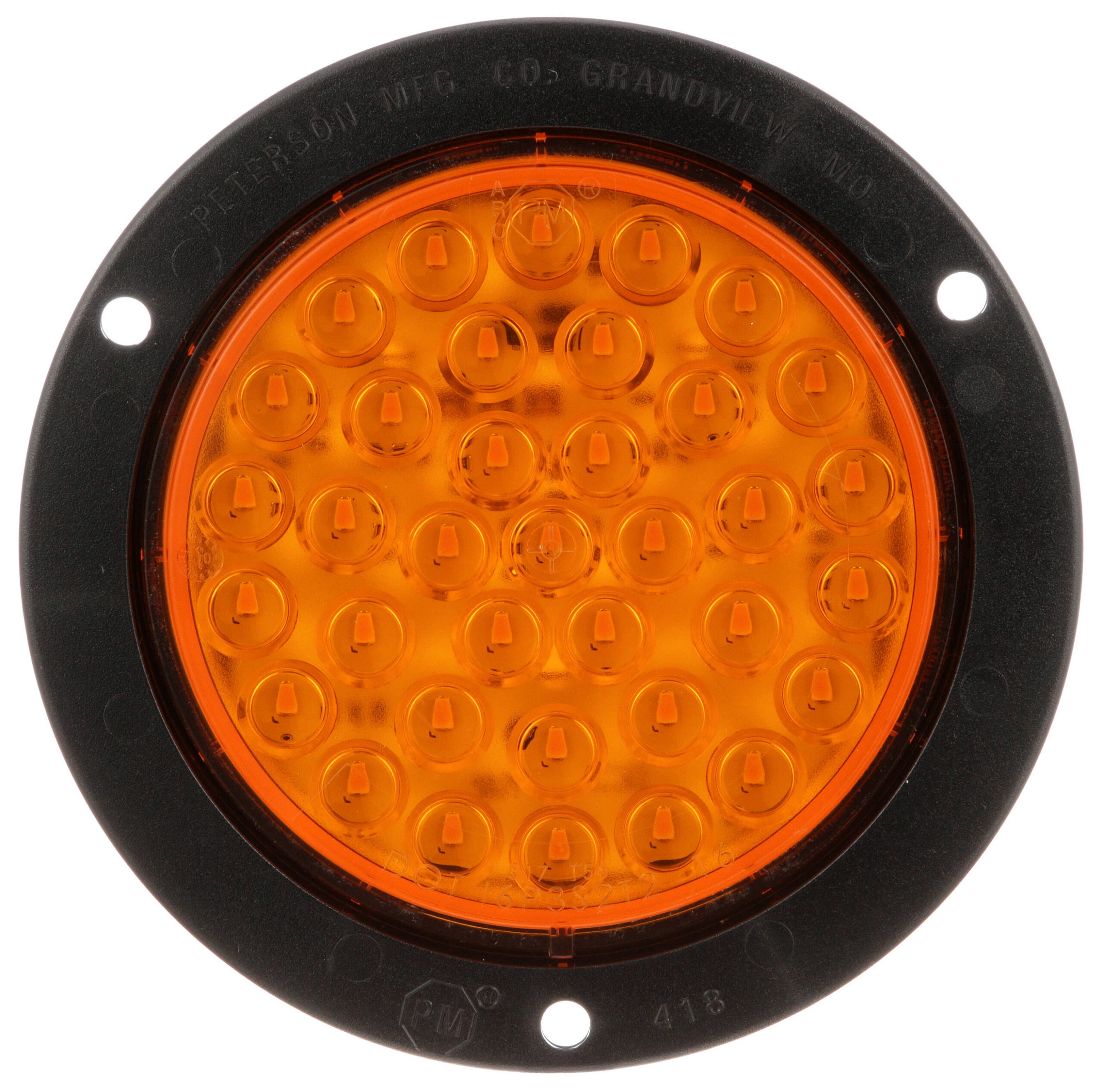 Lumen X® AMP 4 inch Round Rear Turn Signal Light; flange; poly bag
