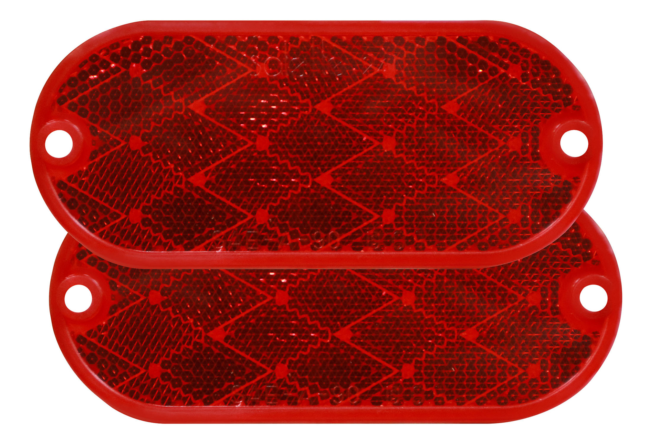 Oblong Quick-Mount Reflector; red; Viz Pack