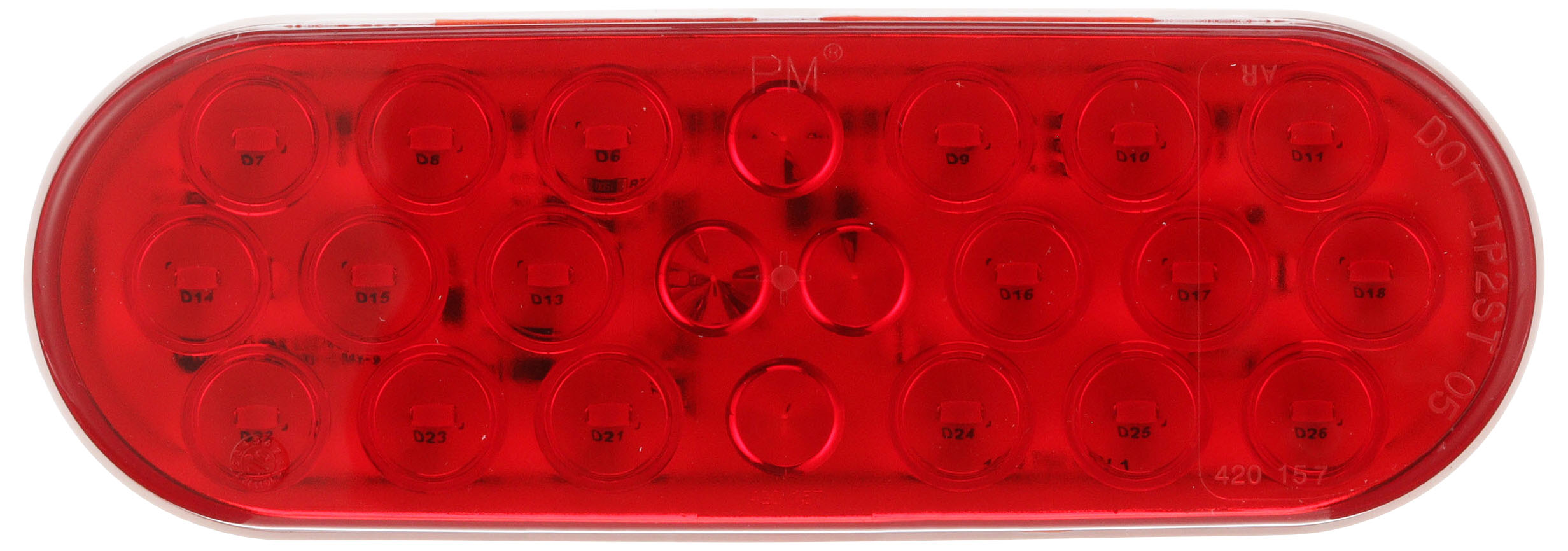 Lumen X® AMP Oval Stop / Turn / Tail Light; grommet; poly bag