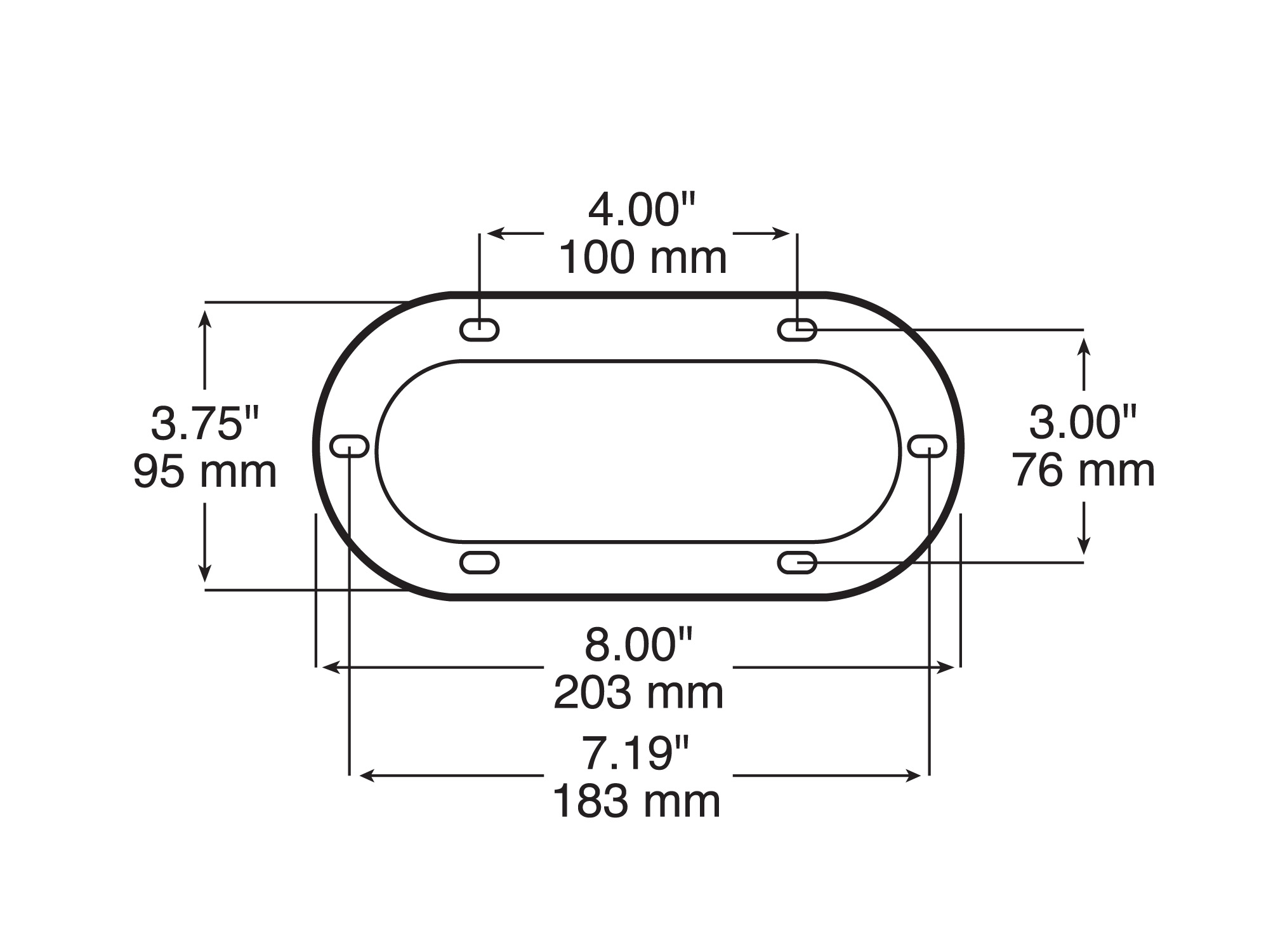 Oval Theft Deterrent Ring; oval; poly bag
