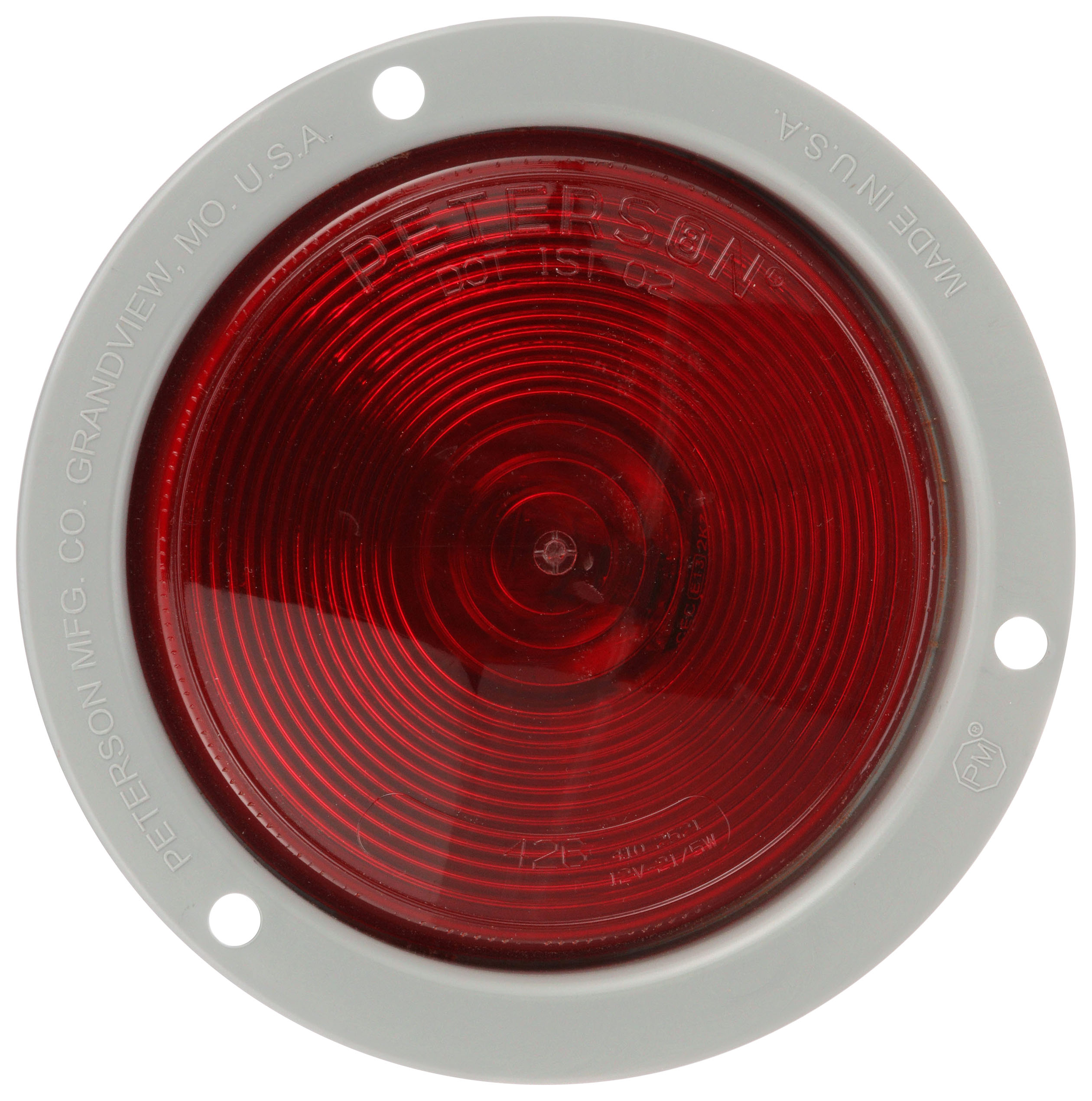 Sealed 4 inch Round Flange Mount Stop / Turn / Tail Light; flange mount; bulk pack