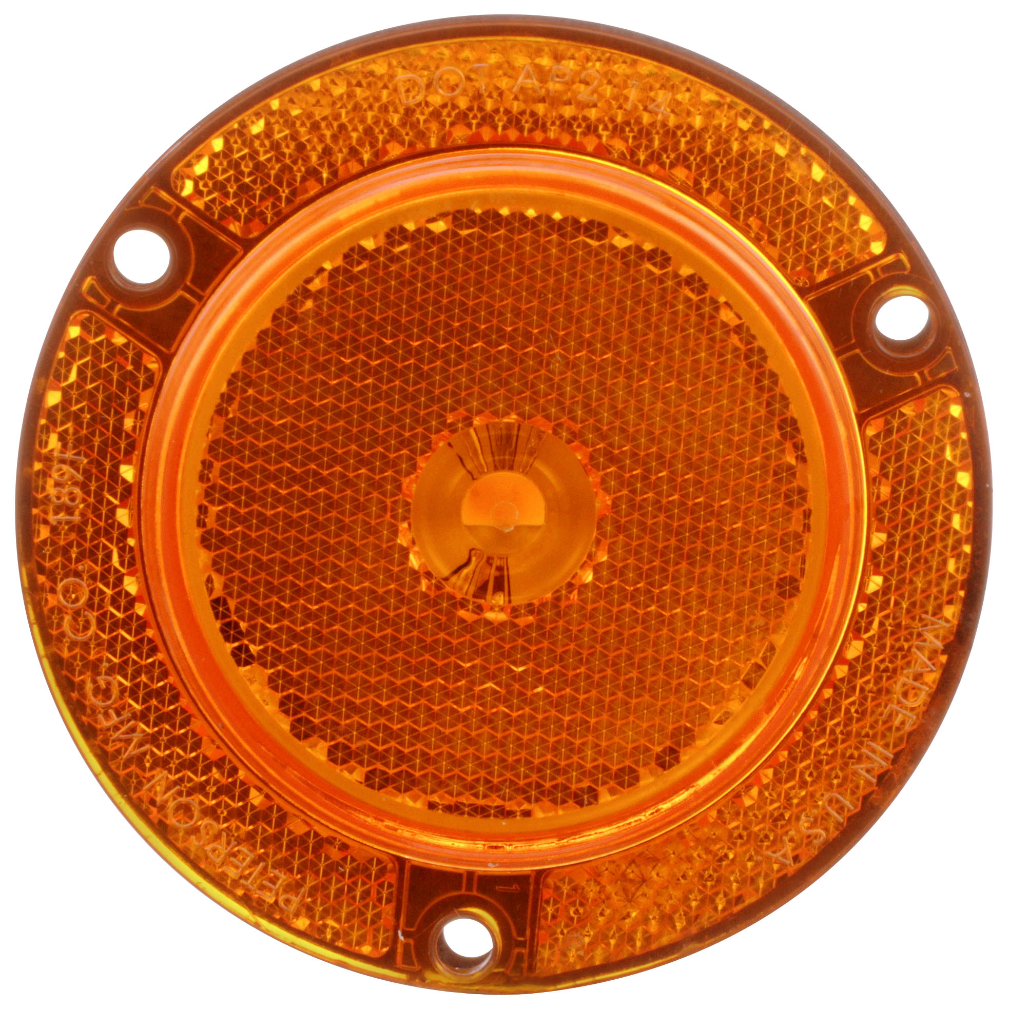 Single Diode 2 1/2 inch Clearance/Side Marker w/ Reflex; amber; bulk pack