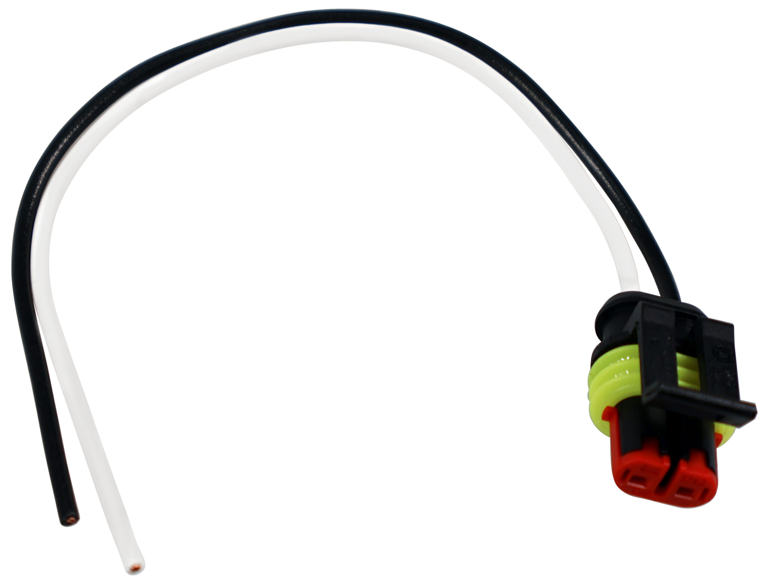 2-Wire AMP Plug, hardshell; blunt-cut wires; poly bag