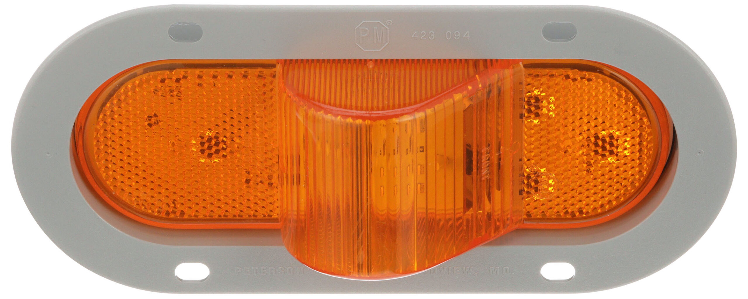 Lumen X® AMP Oval CA Title 13 Auxiliary Mid-Turn Light w/ Reflex; flange; poly bag