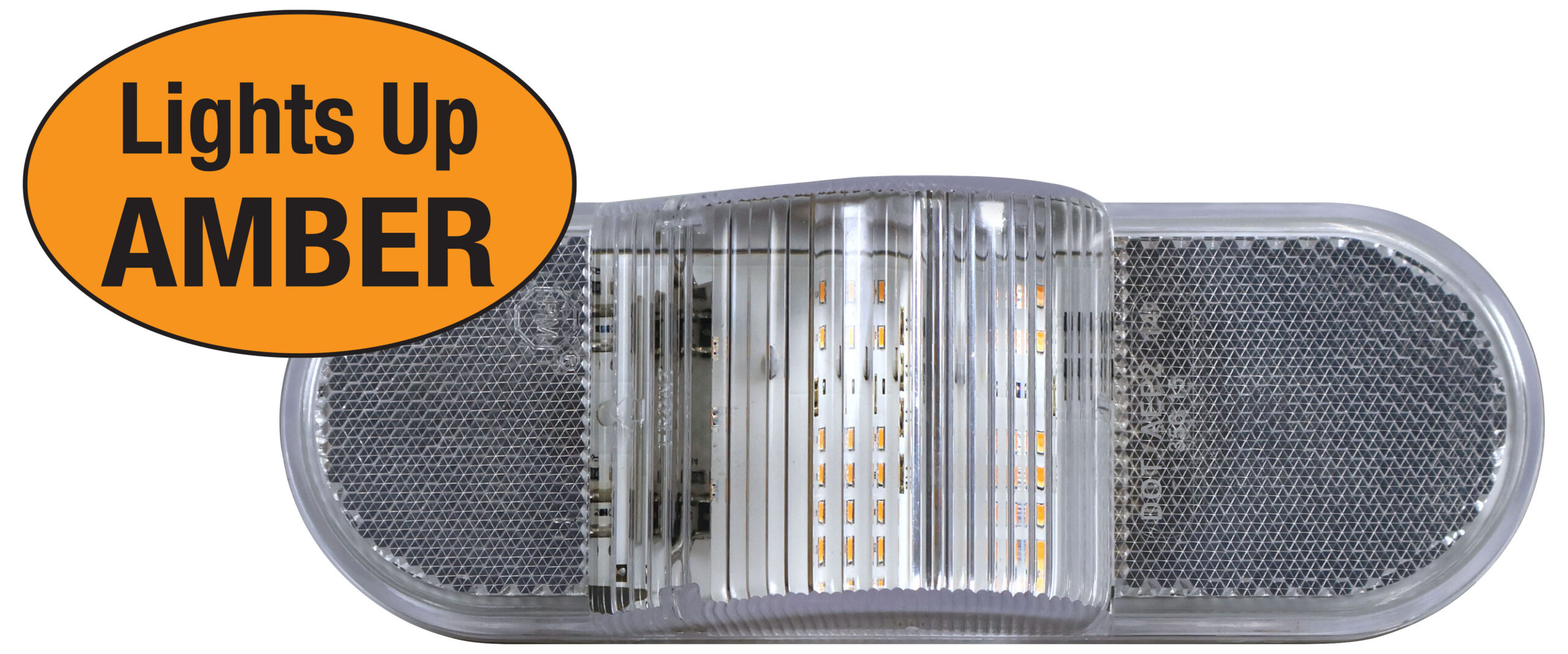 Lumen X® AMP Oval CA Title 13 Auxiliary Mid-Turn Light w/ Reflex; grommet; poly bag