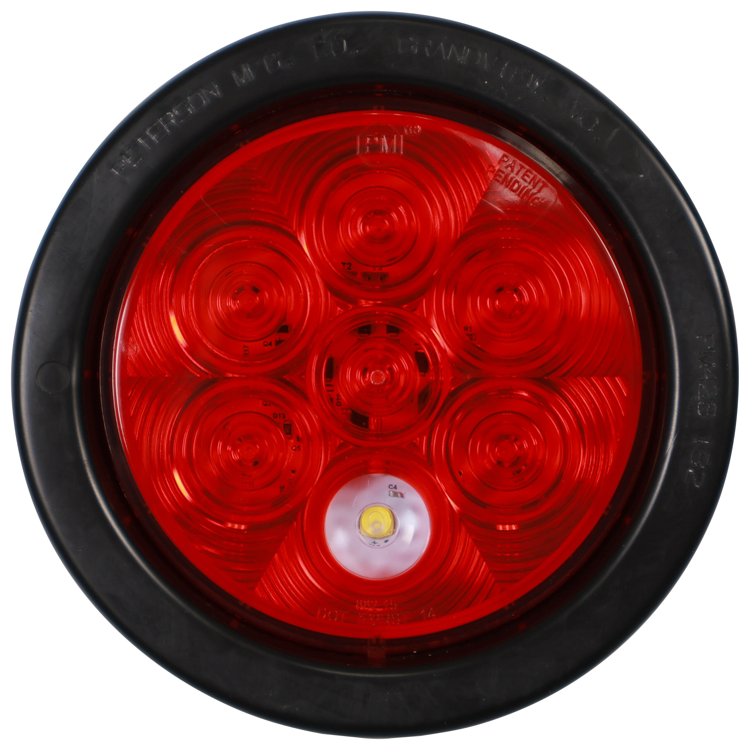 Lumen X® 4 inch Round AMP Stop / Turn / Tail & Back-Up Light, 12 Volt; grommet kit; poly bag
