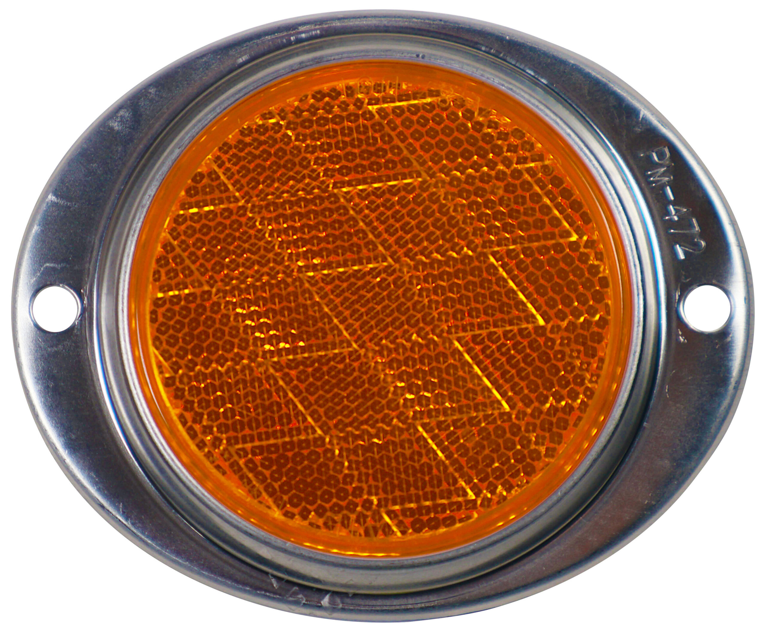 Aluminum Oval Reflector; amber; Viz Pack
