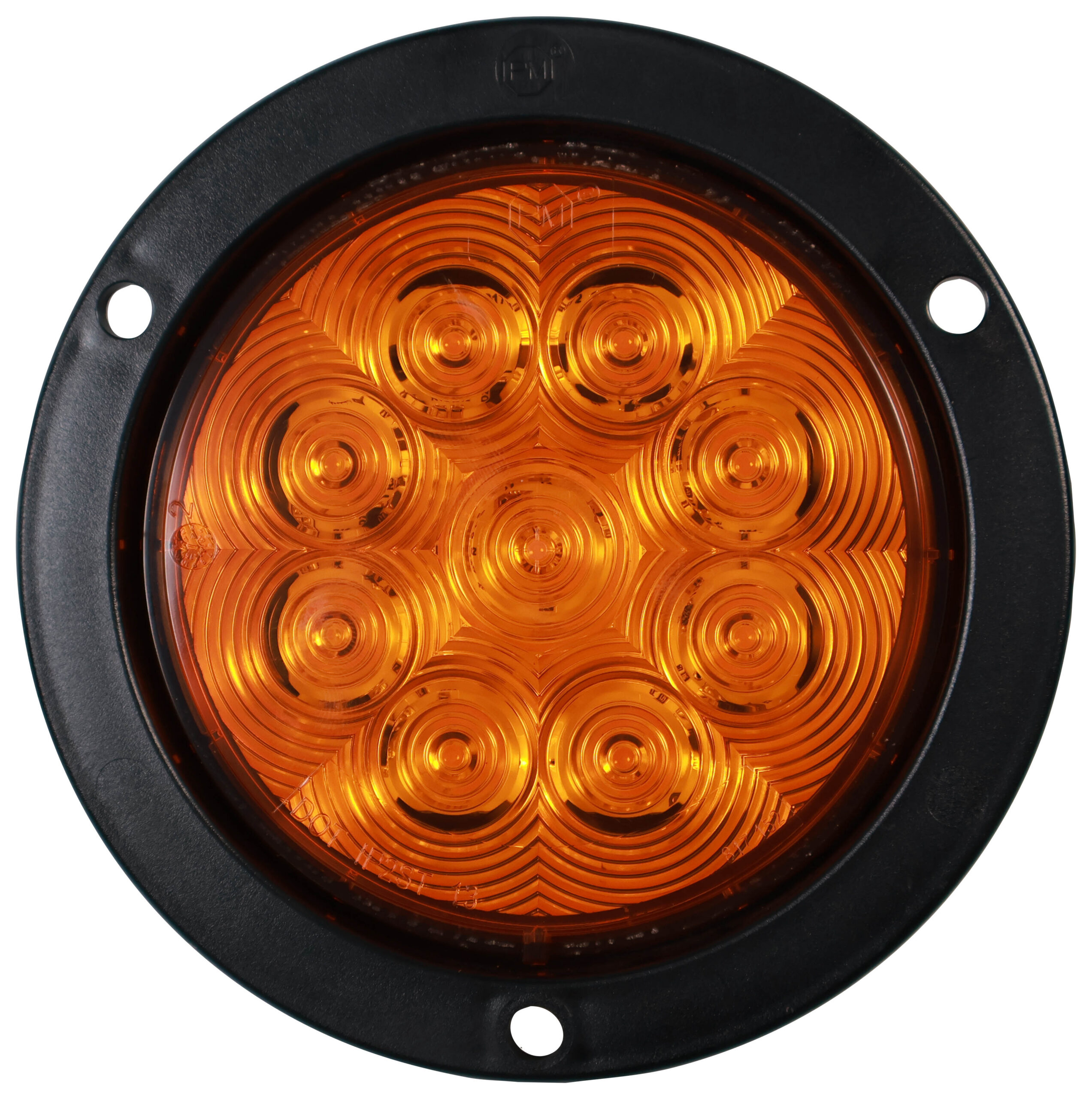Lumen X® PL3 4 inch Round Front & Rear Turn Signal; flange kit; poly bag