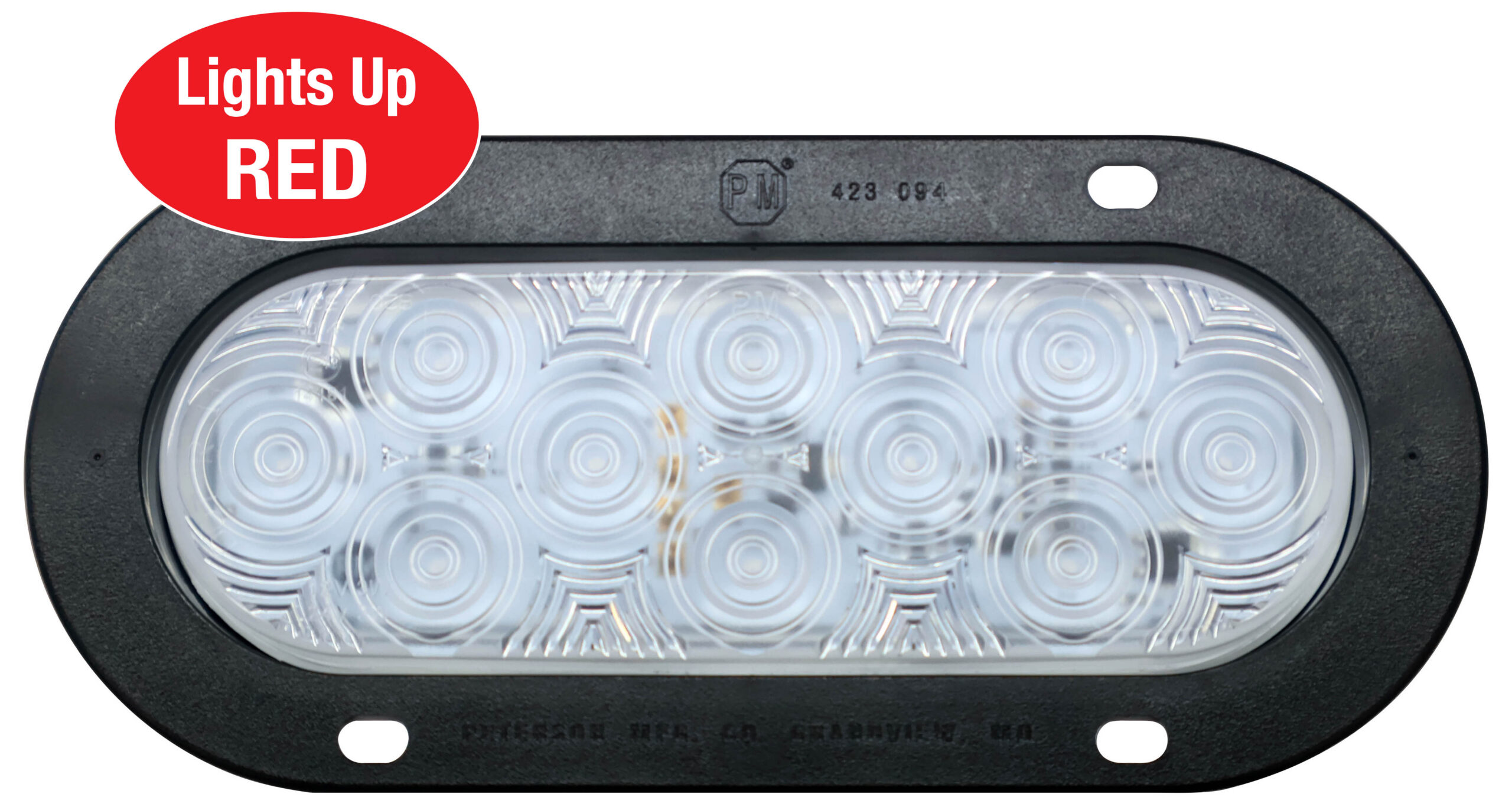Lumen X® AMP Oval Stop / Turn / Tail Light; flange; poly bag